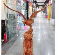 缅甸越南工艺品 草花梨木雕‘大鹏展翅’的艺术魅力与收藏价值