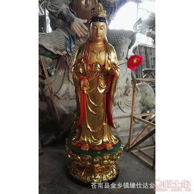 缘仕达工艺品厂 专业定制木雕佛像西方三圣彩绘座像，打造信仰艺术的精品