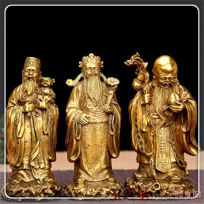 玉之星铜器工艺品 以福禄寿三星摆件，为家居与事业招财纳福